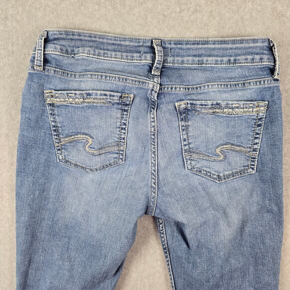 Silver Jeans Women's Skinny Jeans - Light Blue - Picture 9 of 16